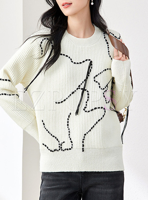 Fashion Fringes Crewneck Women Sweaters