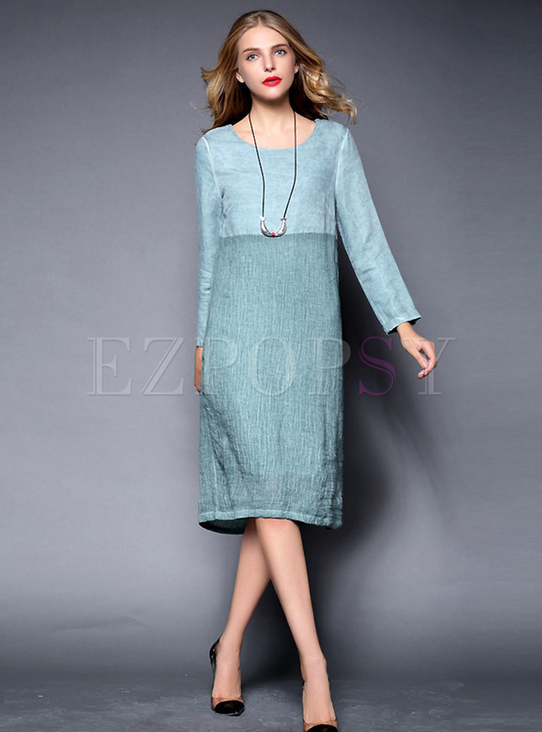 Dresses | Shift Dresses | Long Sleeve Linen Dress