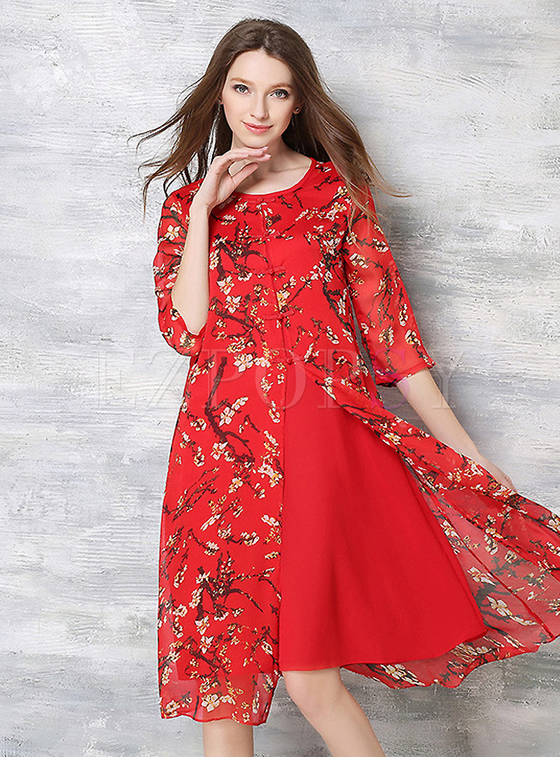Dresses | Shift Dresses | Loose Floral Print Dress
