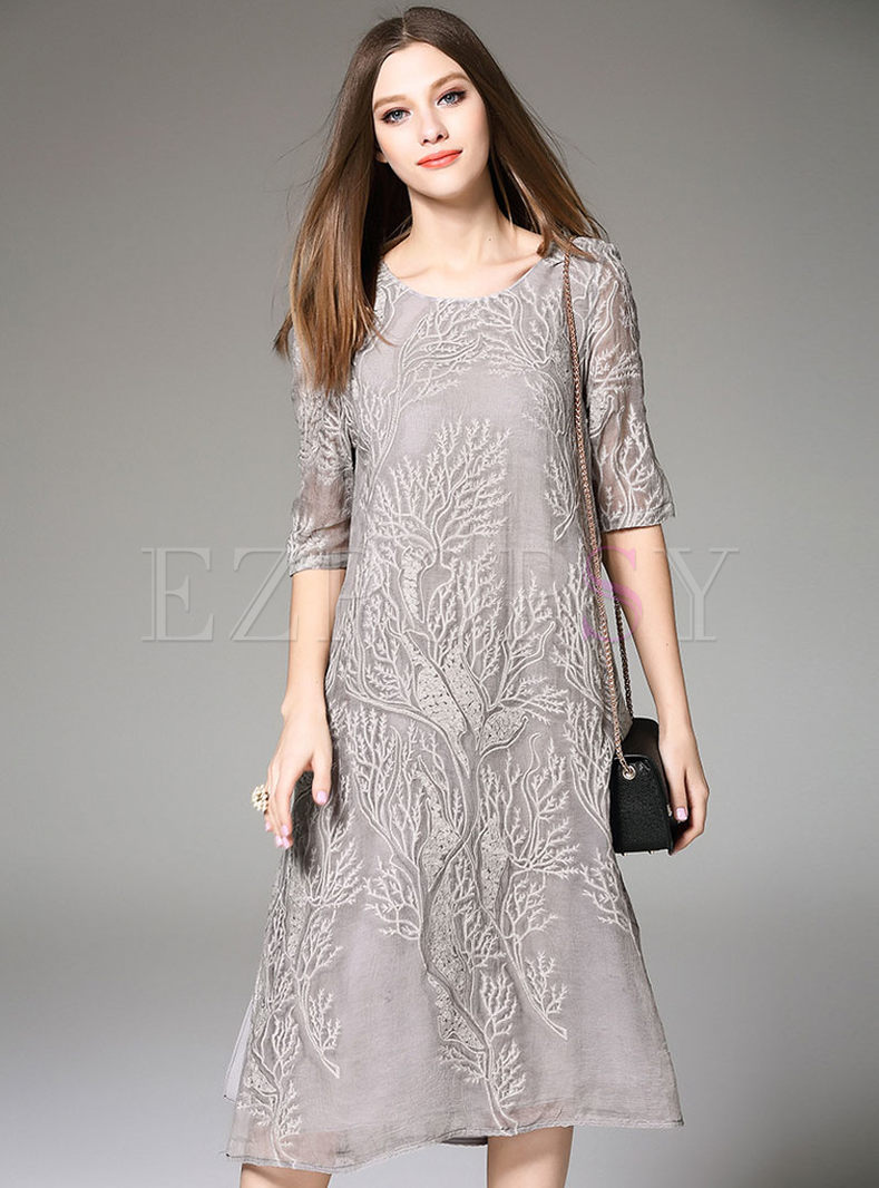 Dresses | Maxi Dresses | Fashion Irregular Silk Slit Maxi Dress