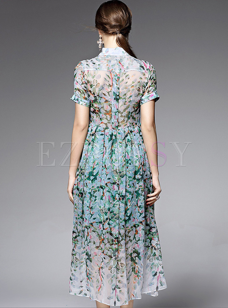 Dresses | Maxi Dresses | Silk Floral Print A-Line Maxi Dress