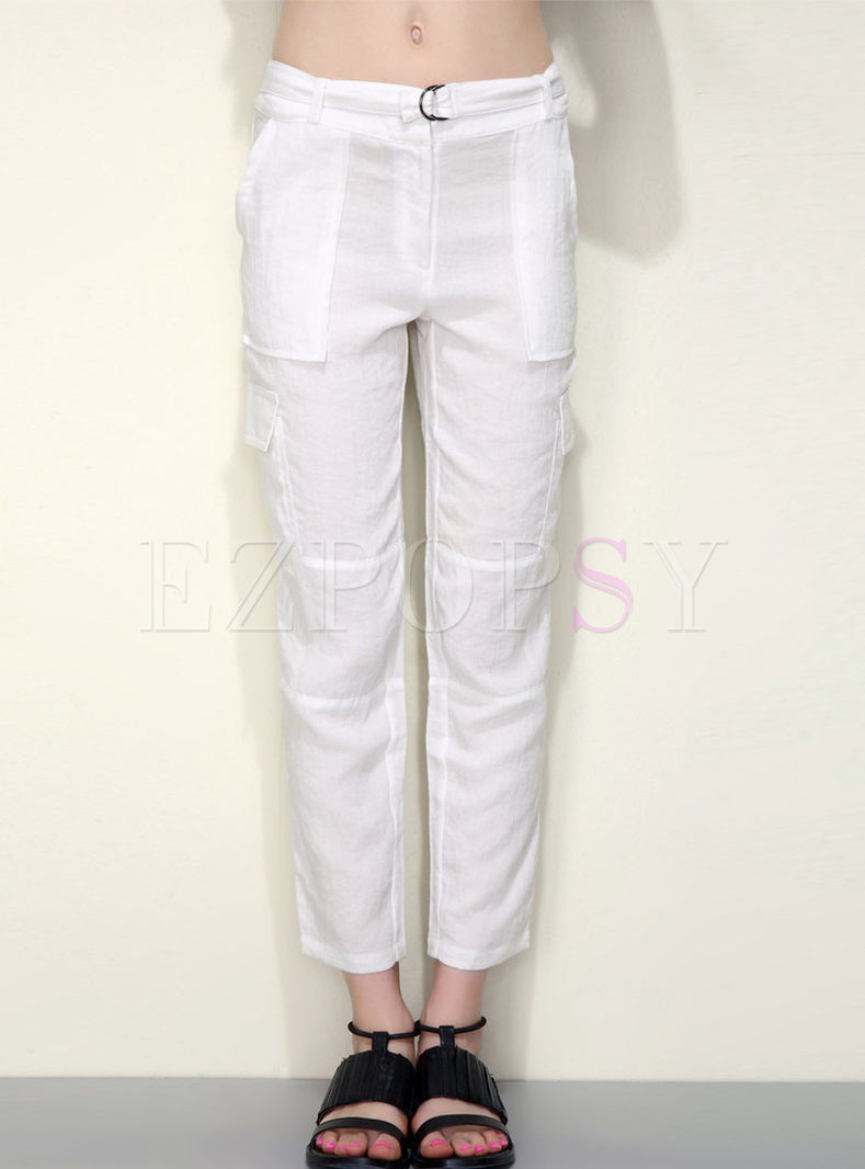 Straight Loose Pure Color Pants