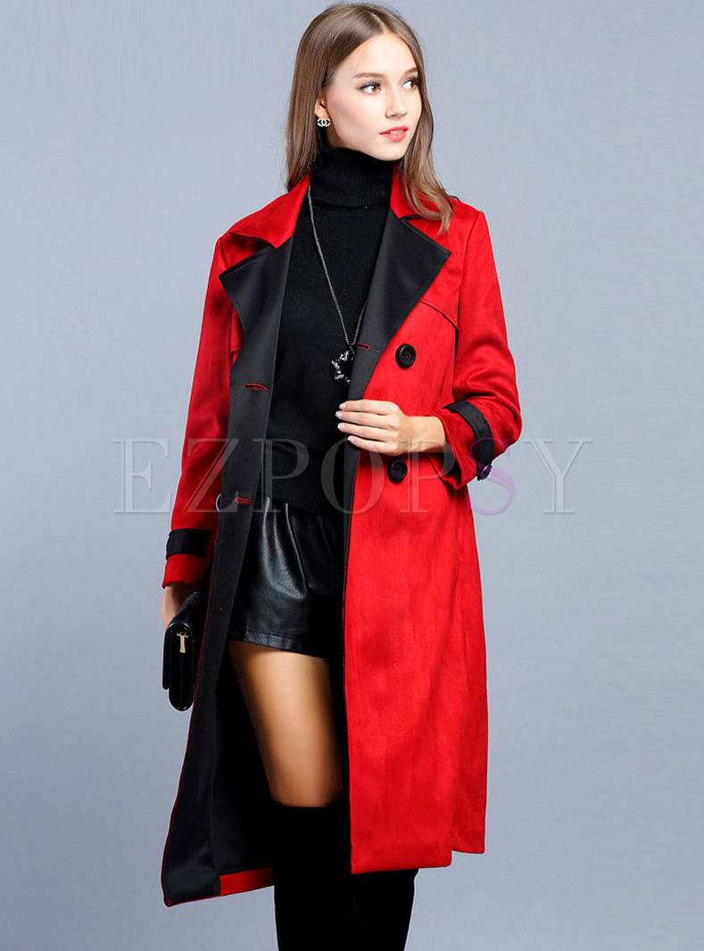 Awesome Double Breasted Pockets Trench Coat