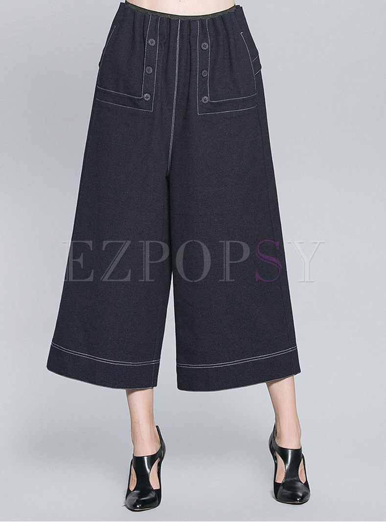 Chic Loose Straight Cotton Pants