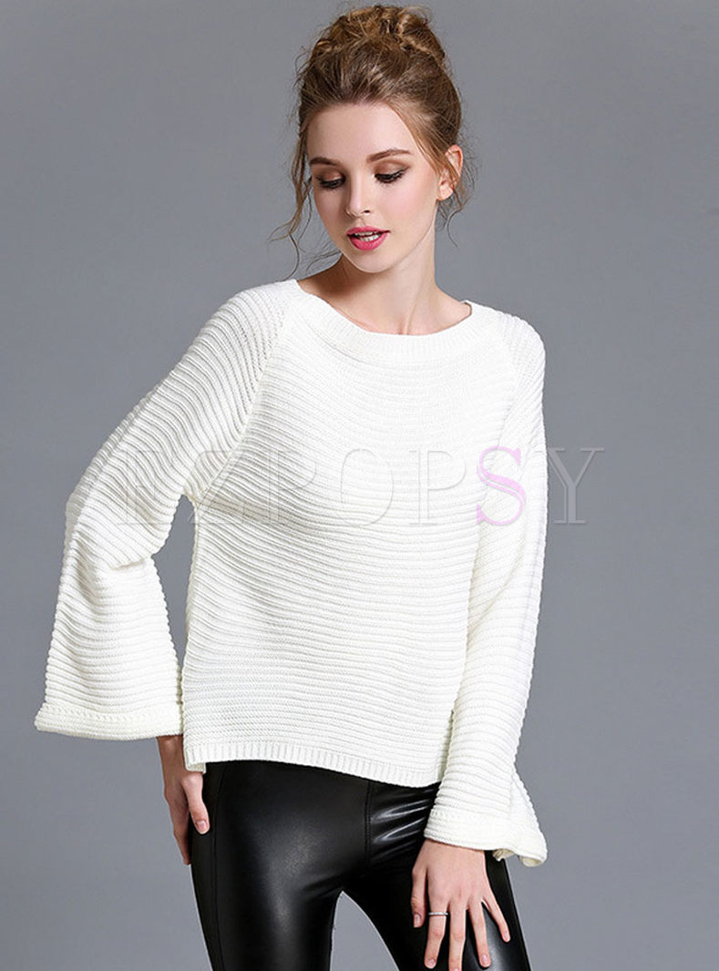 Tops | Sweaters | Casual Fashion Loose O-Neck Sweater