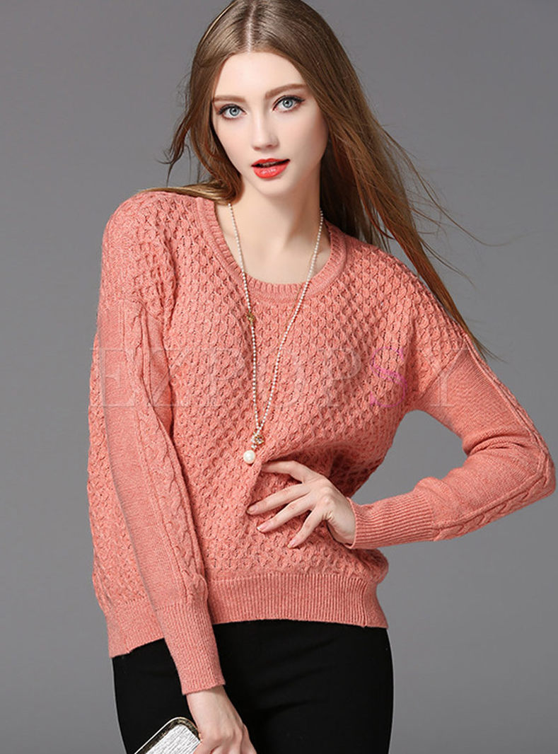 Short Pure Color Pullover Sweater