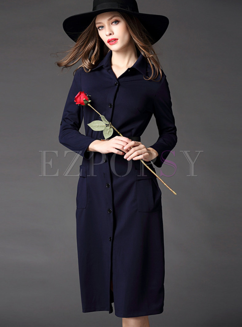 Dresses | Bodycon Dresses | Womens Work Wear OL Elegant Navy Dress