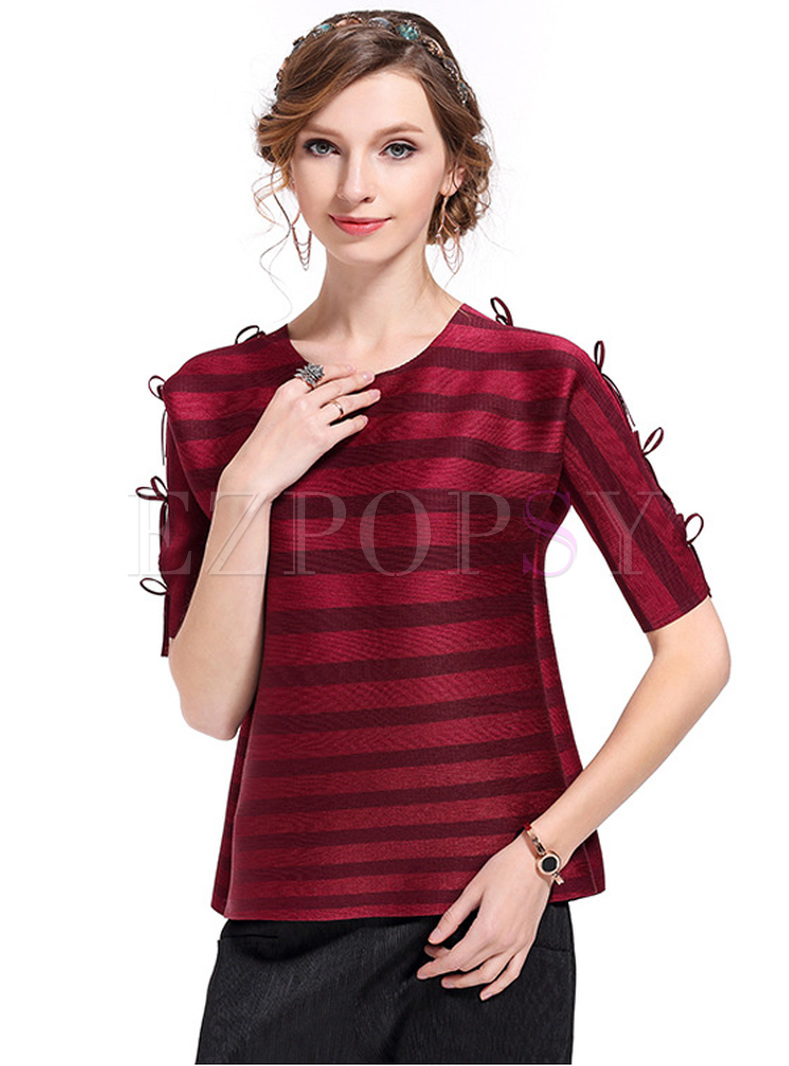 Fashion Stripe O-neck T-Shirt