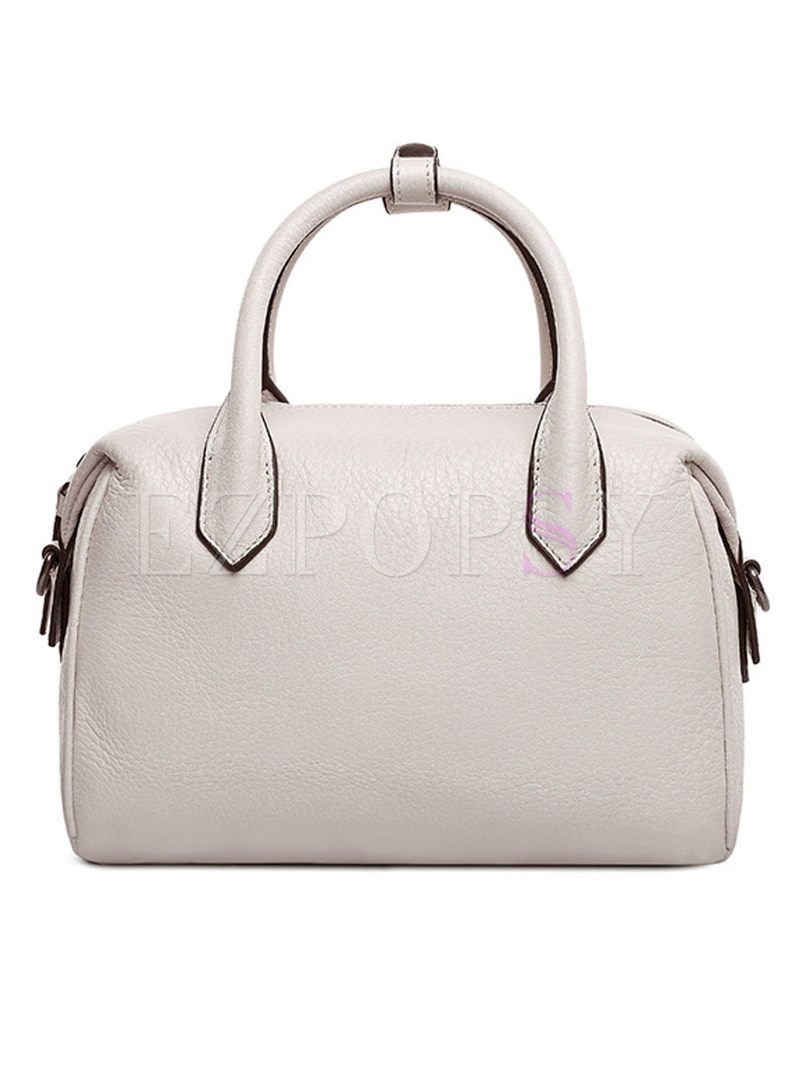 Bags | Bags | Brief White Zipper Pocket Top Handle Bag