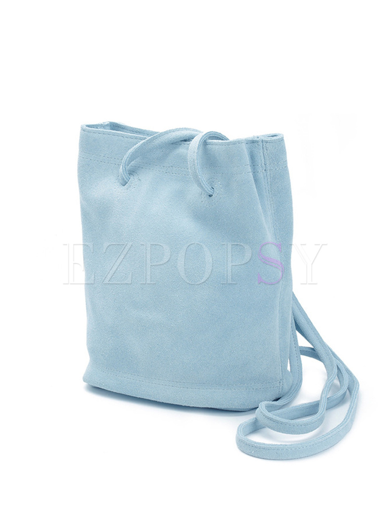 Sweet Blue Zipper Pocket Crossbody Bag