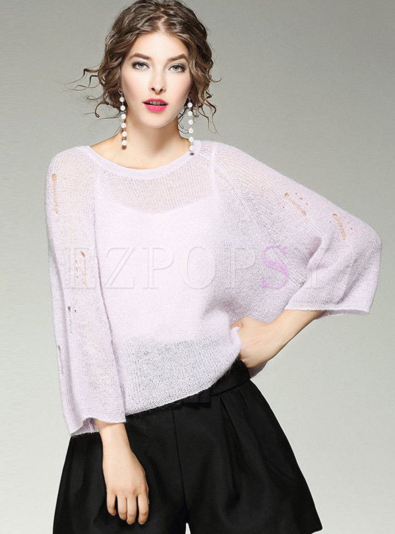 Loose Perspective Pullover Sweater