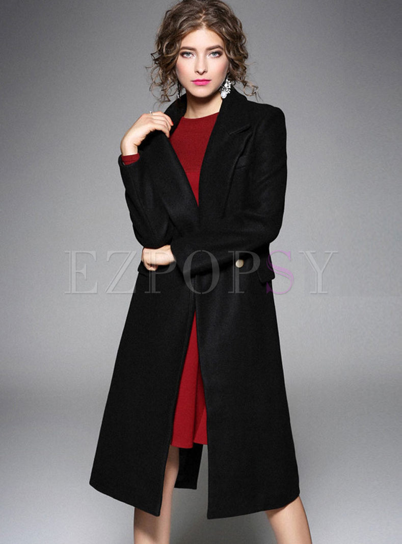 Nail Bead Embroidery Woolen Thicken Coat