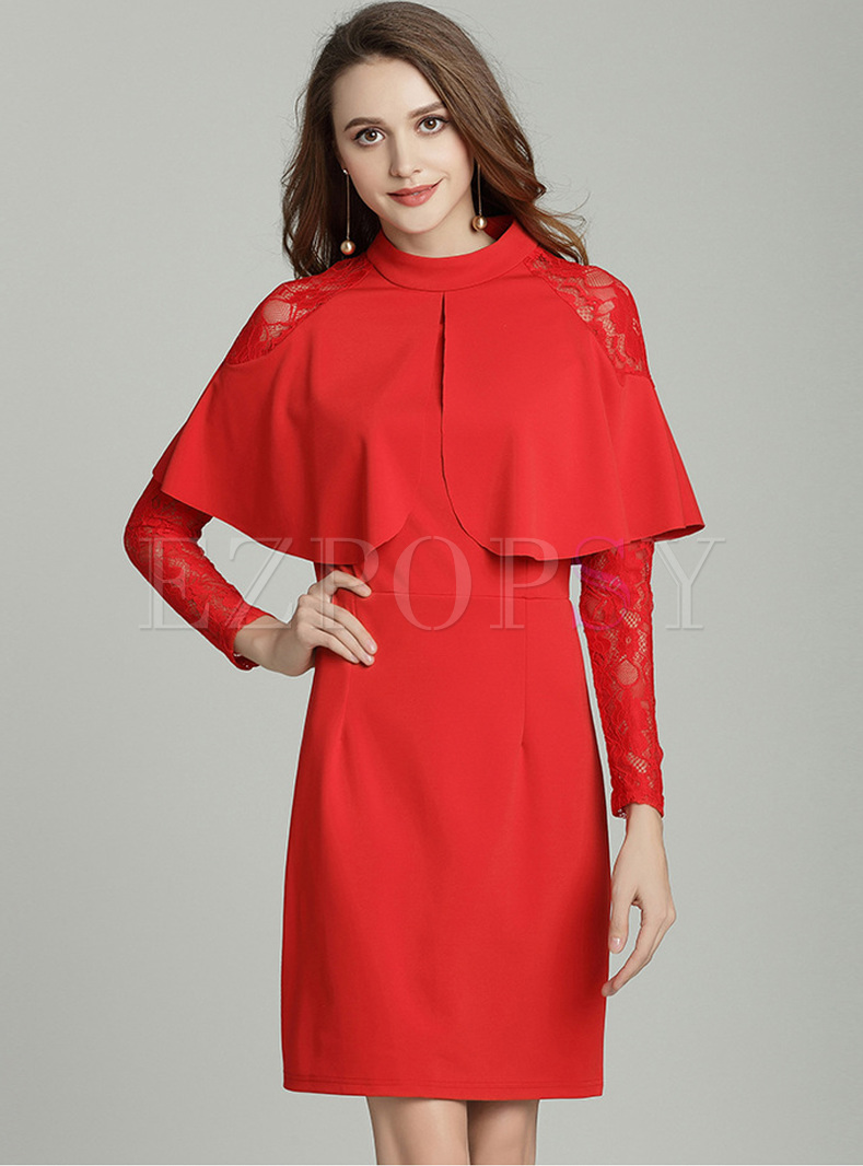 red lace cape