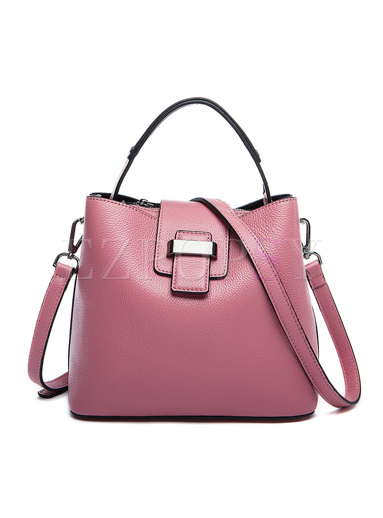 Bags | Bags | Pink Buckle Closure Barrel Bag