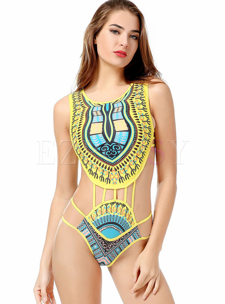 Sexy Hollow Out Straped Swimwear
