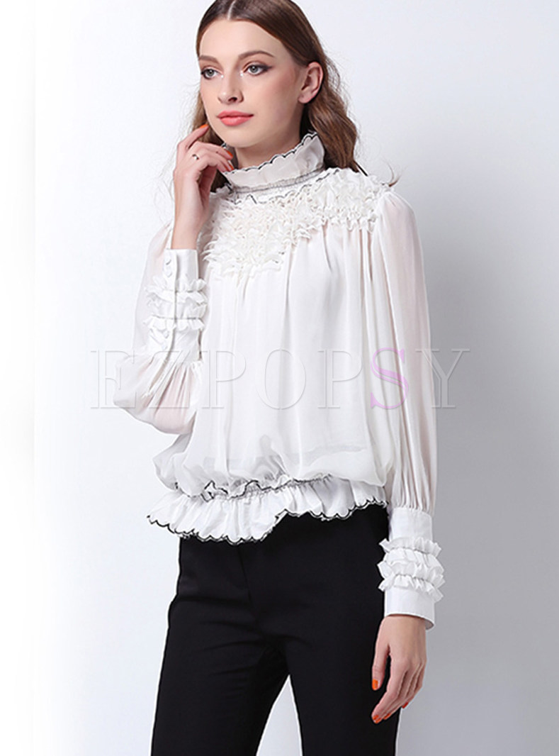 Tops | Blouses | White Stylish See Through Blouse