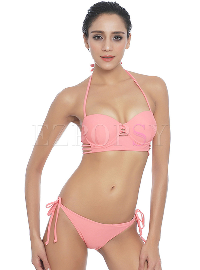 Pink Hollow Venus Bikini Set