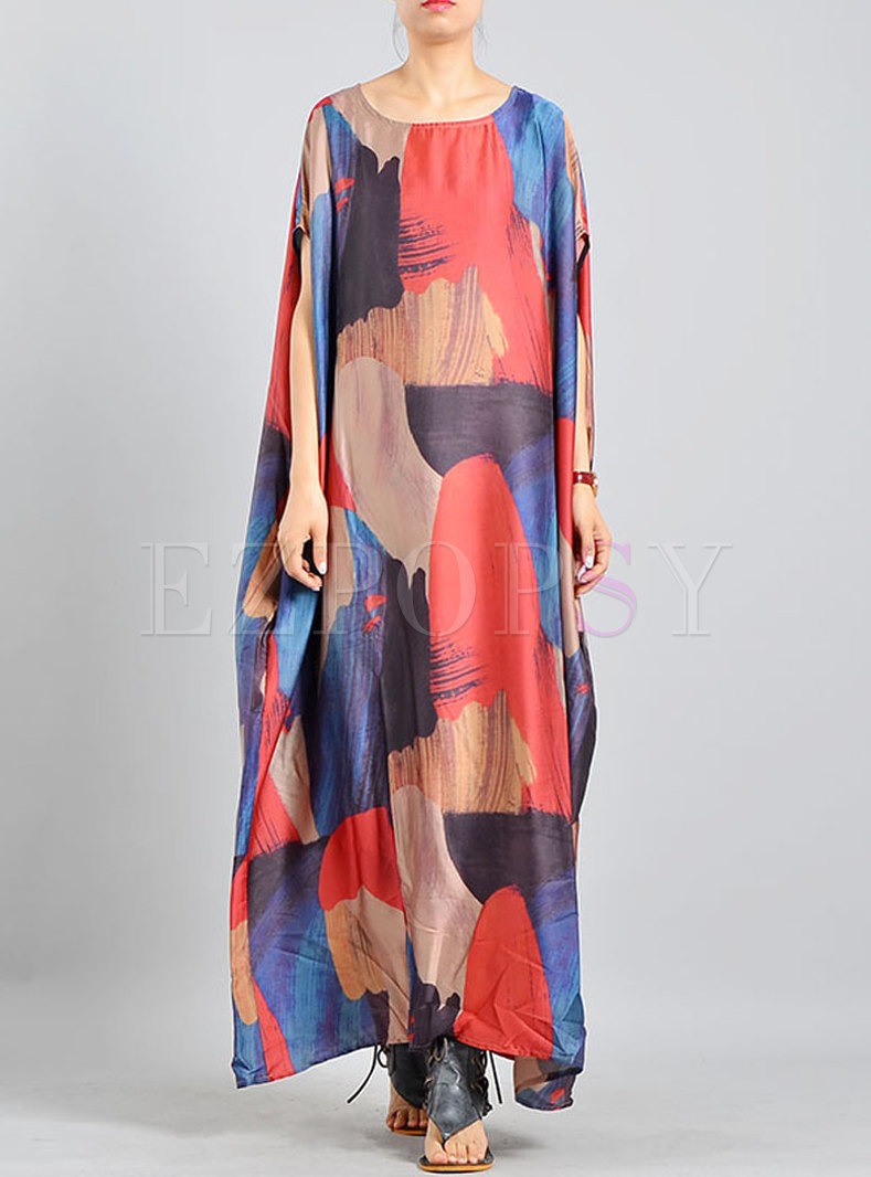 plus size silk maxi dress