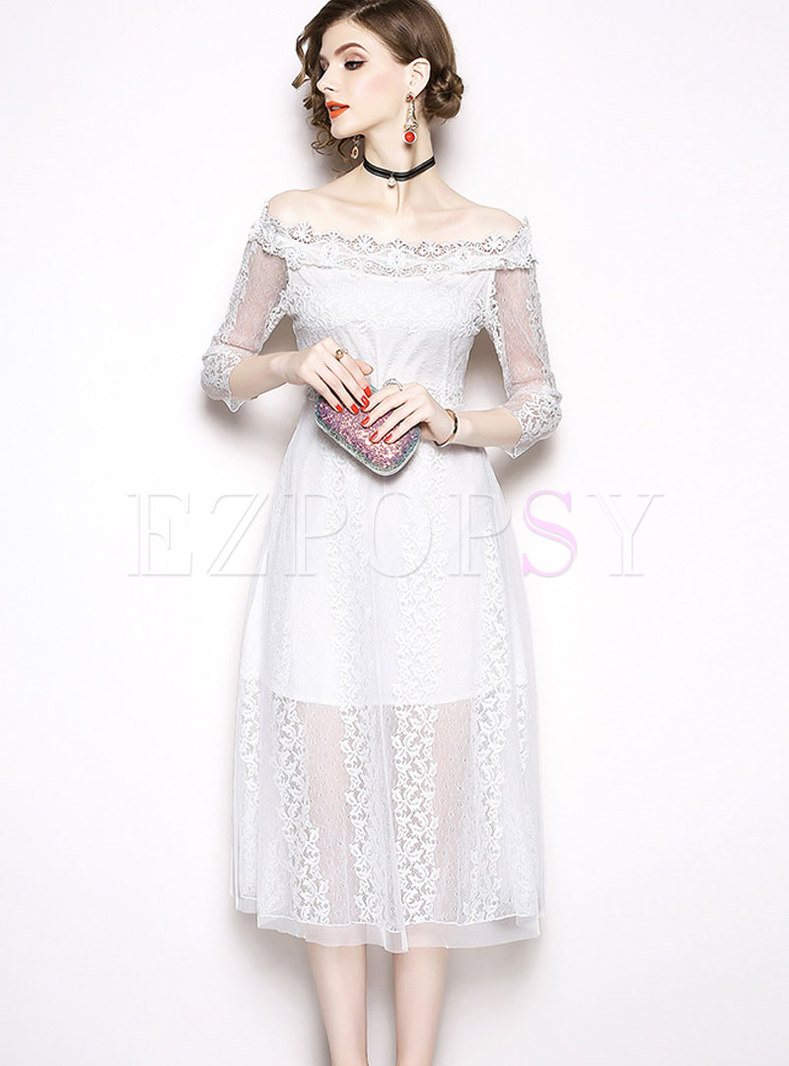 double layered white dress