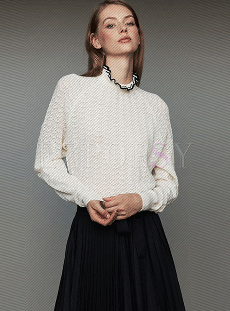 Turtle Neck Long Sleeve Slim Pullover Bottoming Sweater