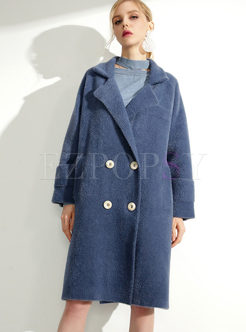 Outwear | Jackets/Coats | Trendy Long Sleeve Pocket Plush Warm Overcoat