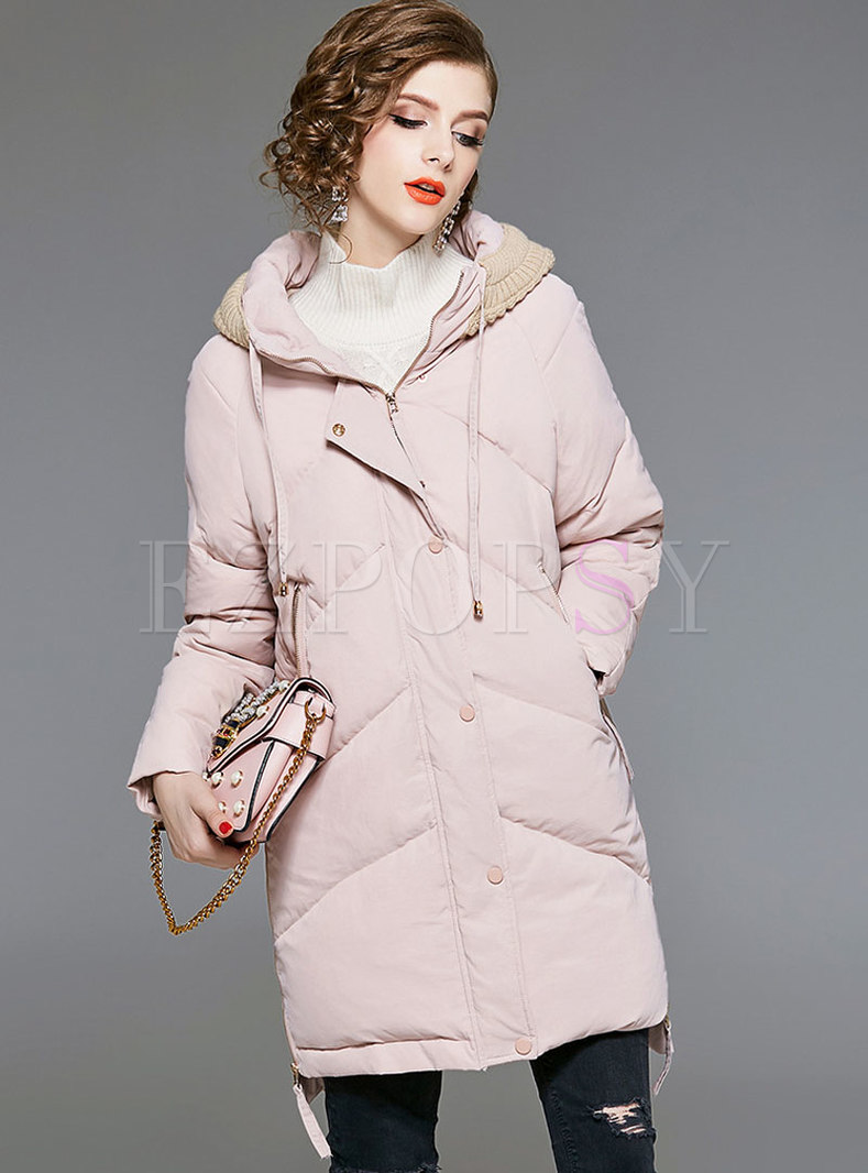 Outwear | Down Coats | Fashion Duck Down Hooded Down Coat With Drawstring