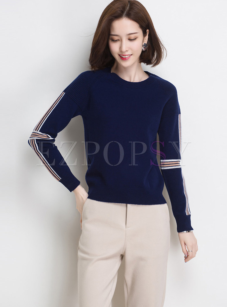 O-neck Pullover Easy-matching Bottoming Sweater