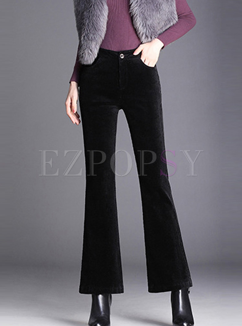 Casual High Waist Easy-matching Flare Pants