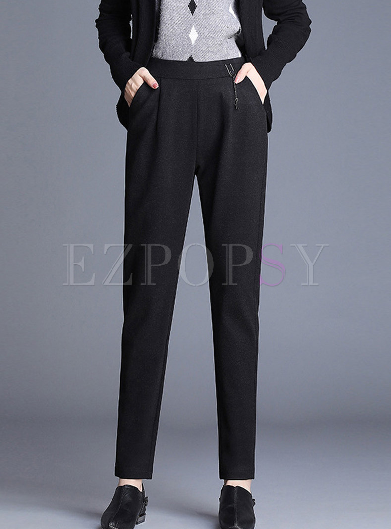 Casual Easy-matching Harem Pants With Metal
