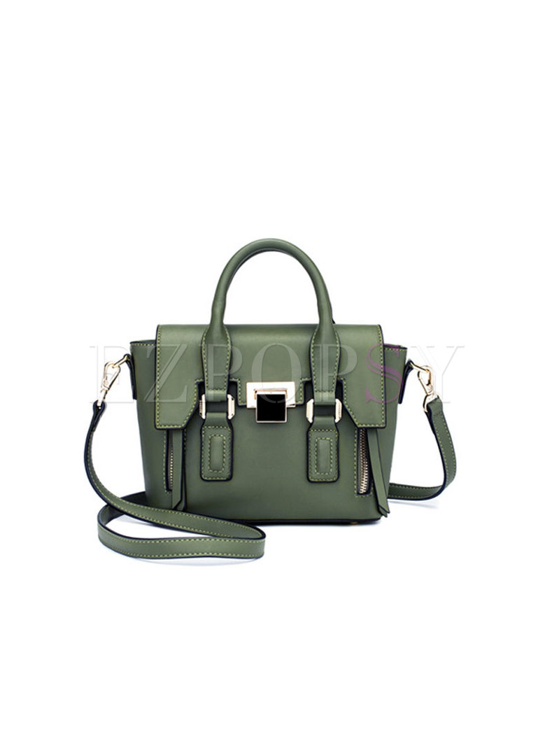 Trench Green All Matched Wing-shape Top Handle Bag