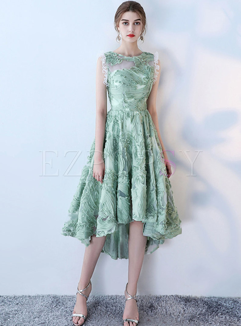 Elegant Asymmetric Short Party Dress