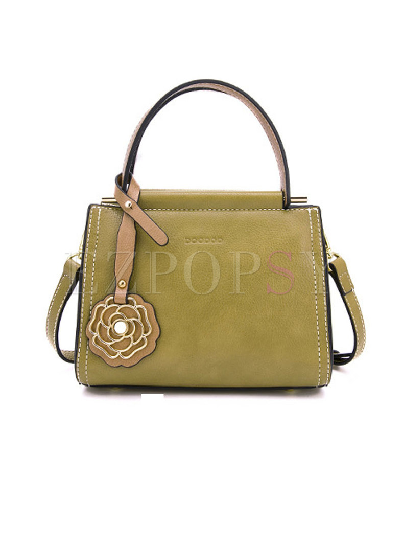 Trendy Zipper Easy-matching Top Handle Bag