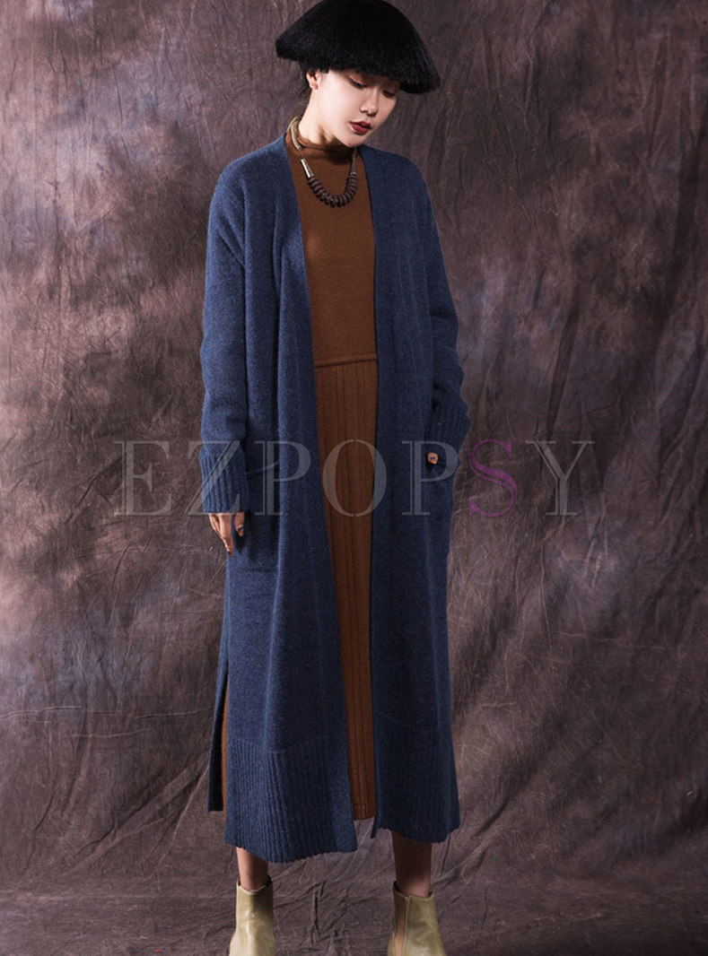 Autumn Fashion Long Sleeve All-matched Knitted Cardigan