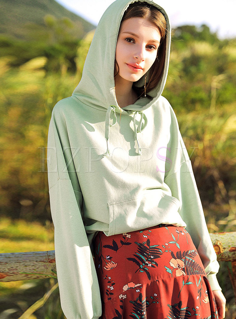 Fashion Hooded All-matched Loose Short Hoodies