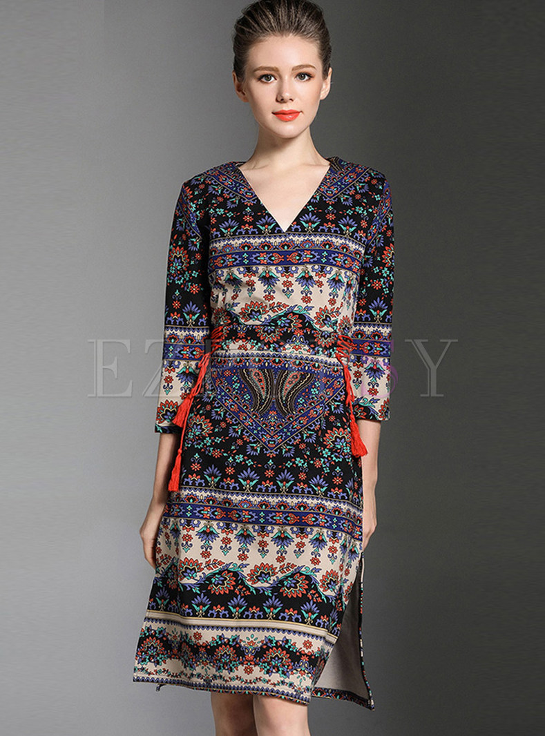 knee length ethnic dresses