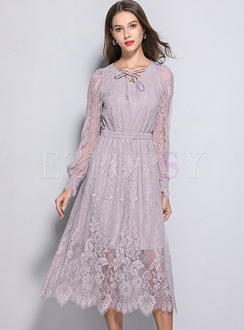 light purple lace dress
