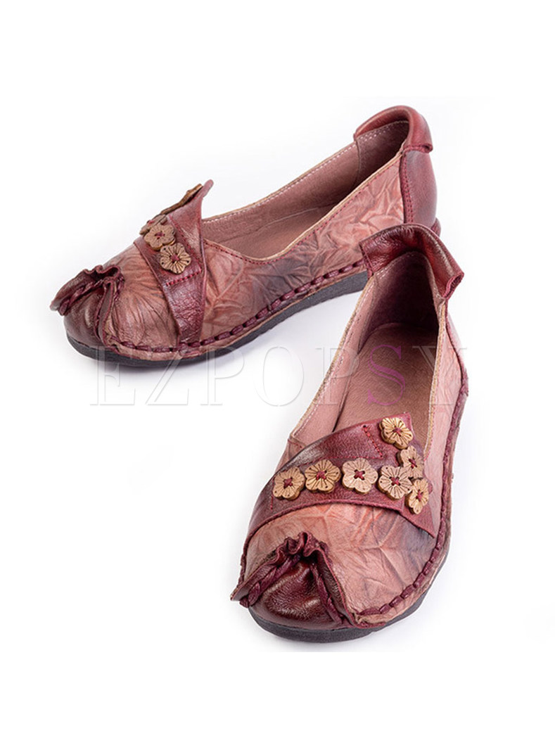 Vintage Ethnic Flat Spring/Fall Daily Shoes