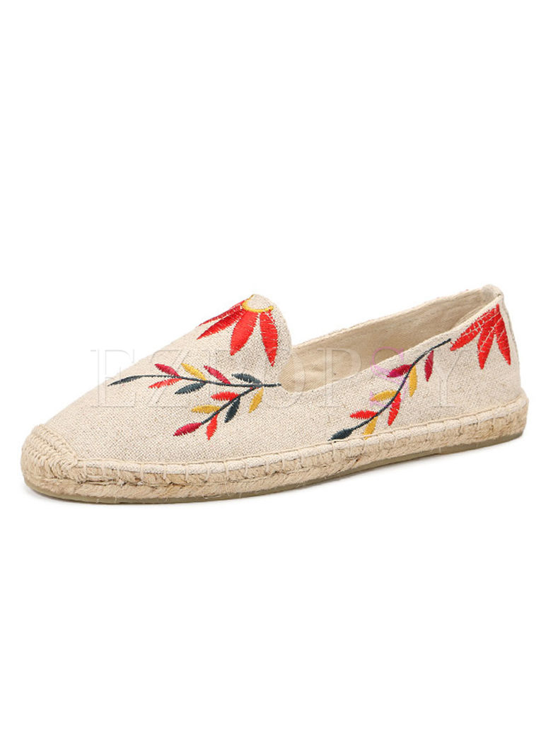 Vintage Embroidered Fisherman Shoes