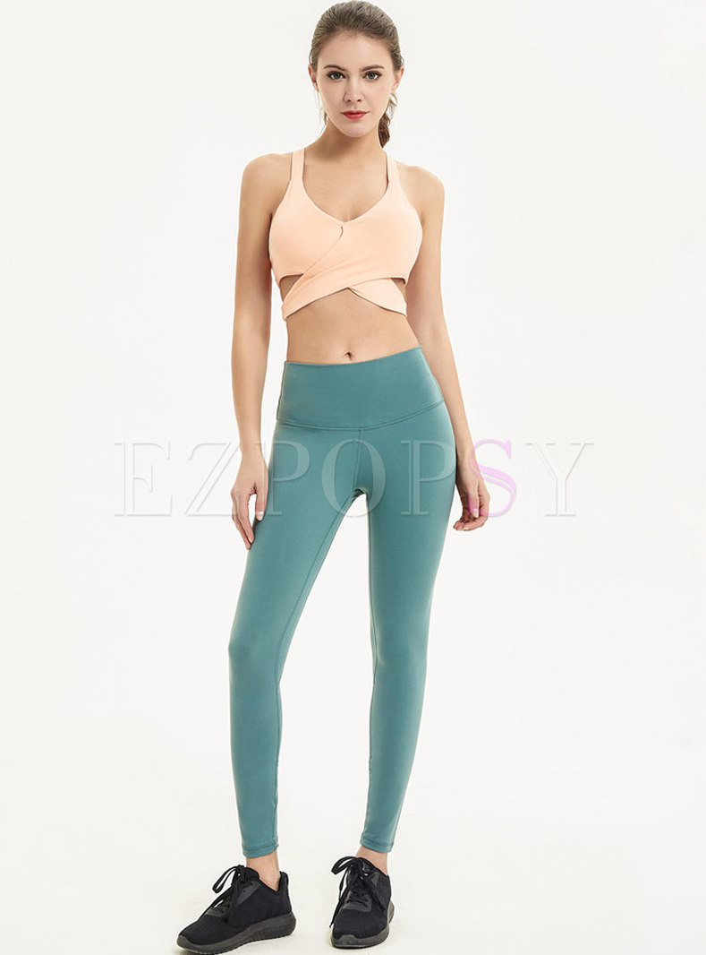 Trendy Hollow Out Slim Comfortable Yoga Tracksuit