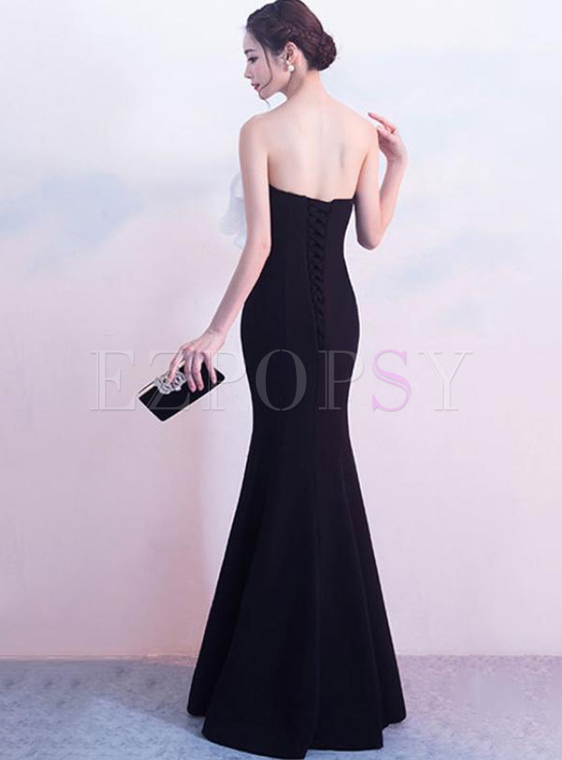 Dresses | Prom Dresses | Solid Color Slash Neck Sleeveless Maxi Dresses