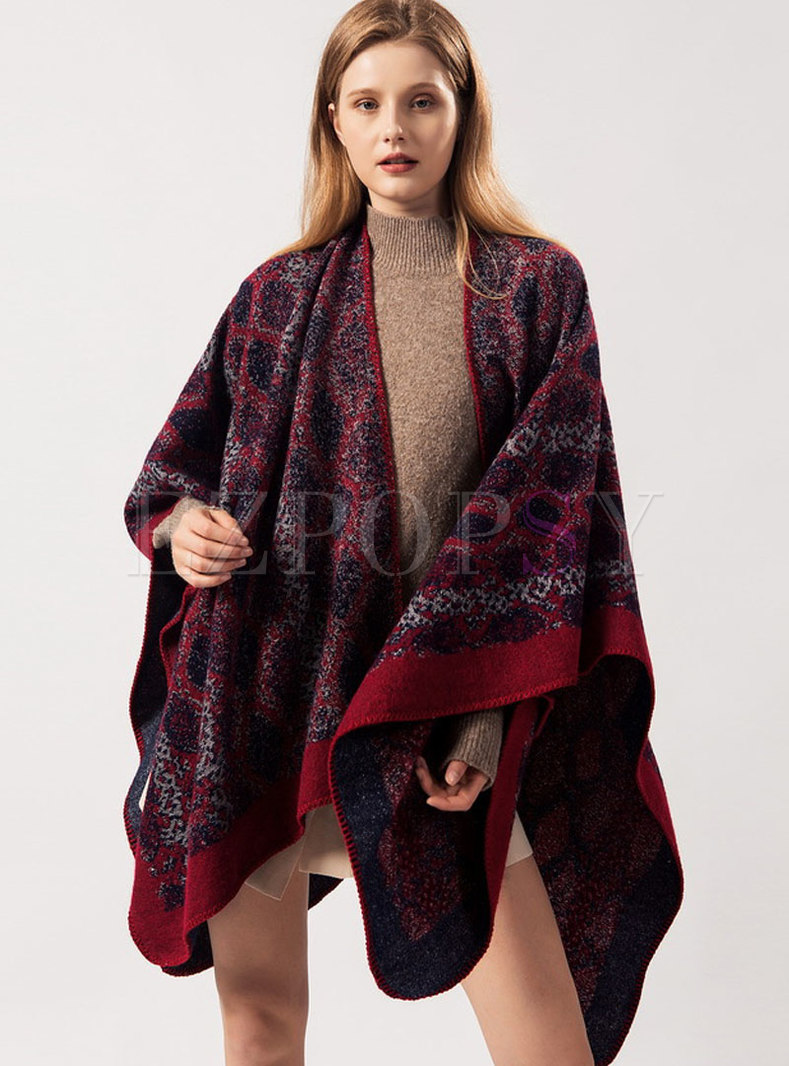 Accessories | Scarves & Wraps | Fashion Print Cloak Thick Scarf