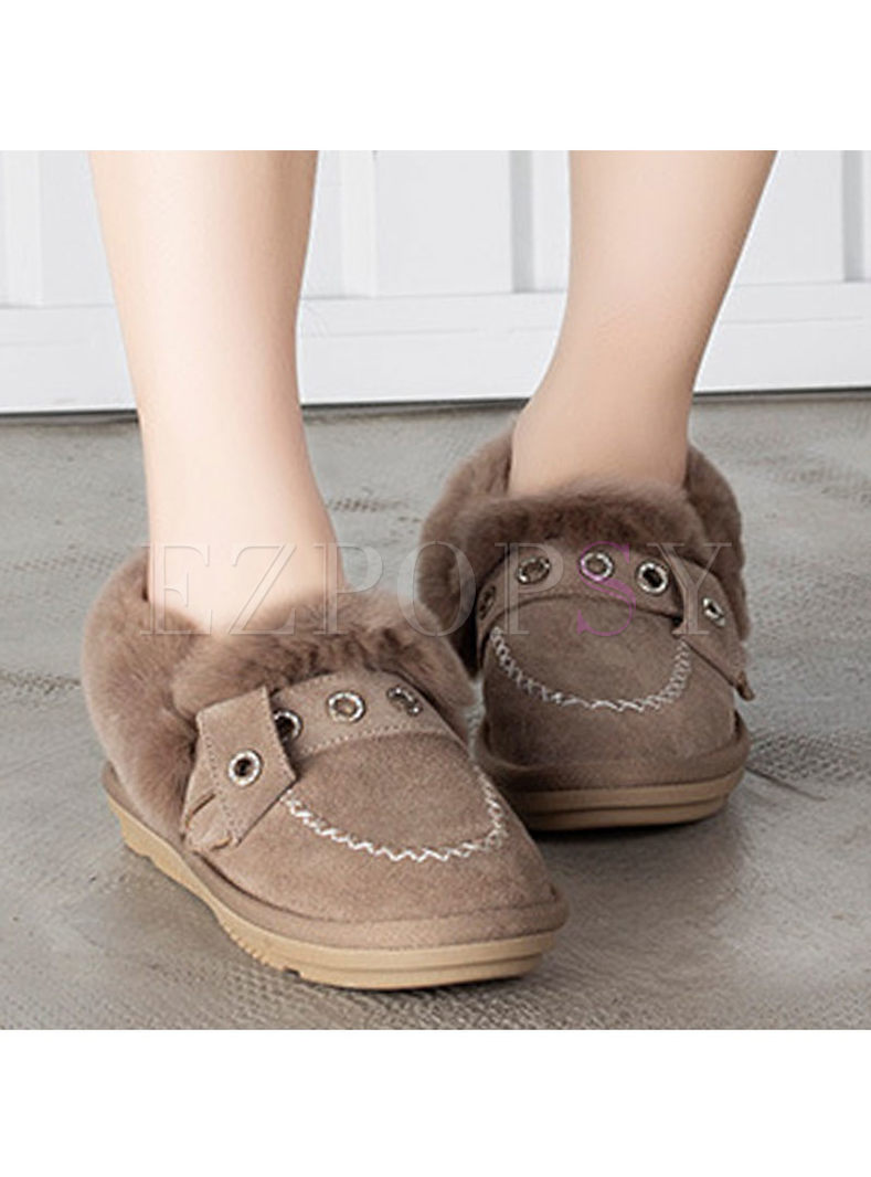 Casual All-matched Flat Cowhide Shoes
