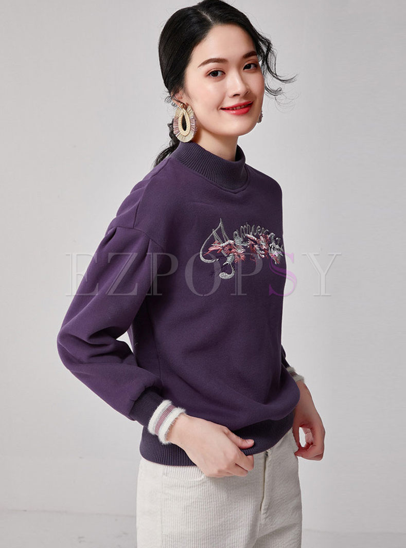 Download Tops | Hoodies & Sweatshirts | Mock Neck Letter ...