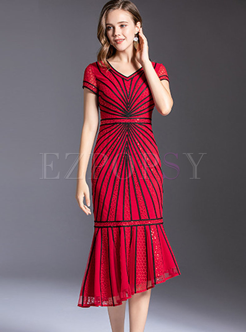 cocktail dress color red