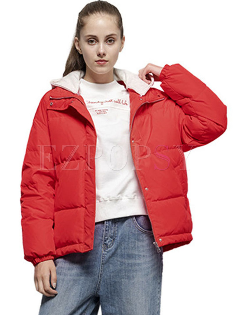 Removable Knitted Patchwork Puffer Jacket