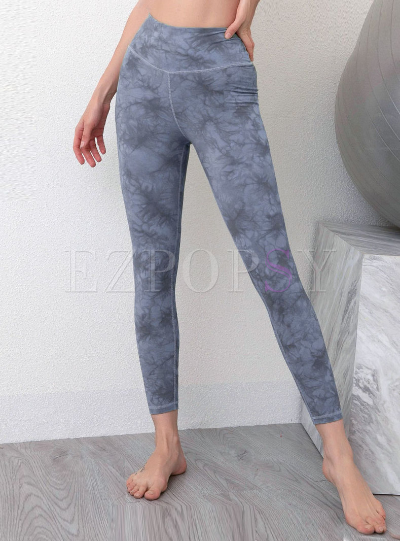 High Waisted Tight Print Yoga Pants