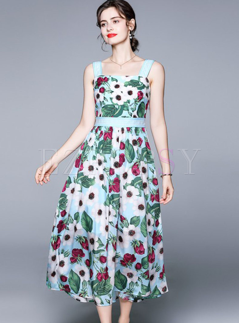 Dresses | Maxi Dresses | Boho Print Sleeveless Empire Waist Maxi Sundress
