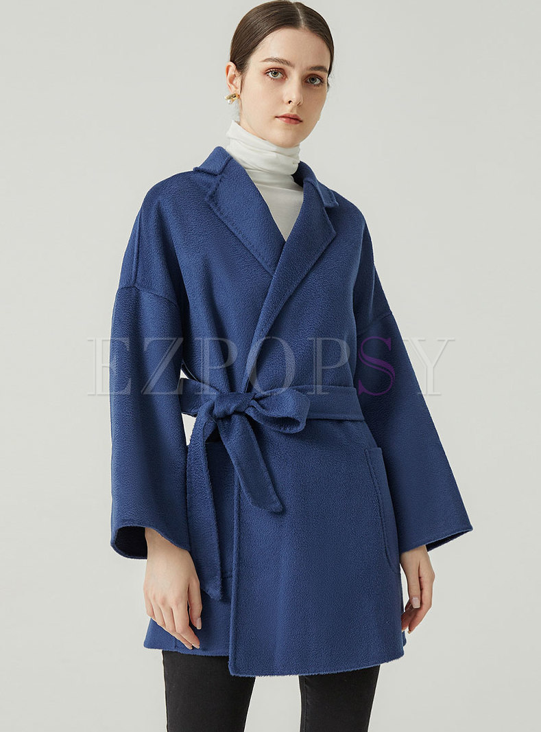 Stylish Lapel Straight Double-cashmere Coat