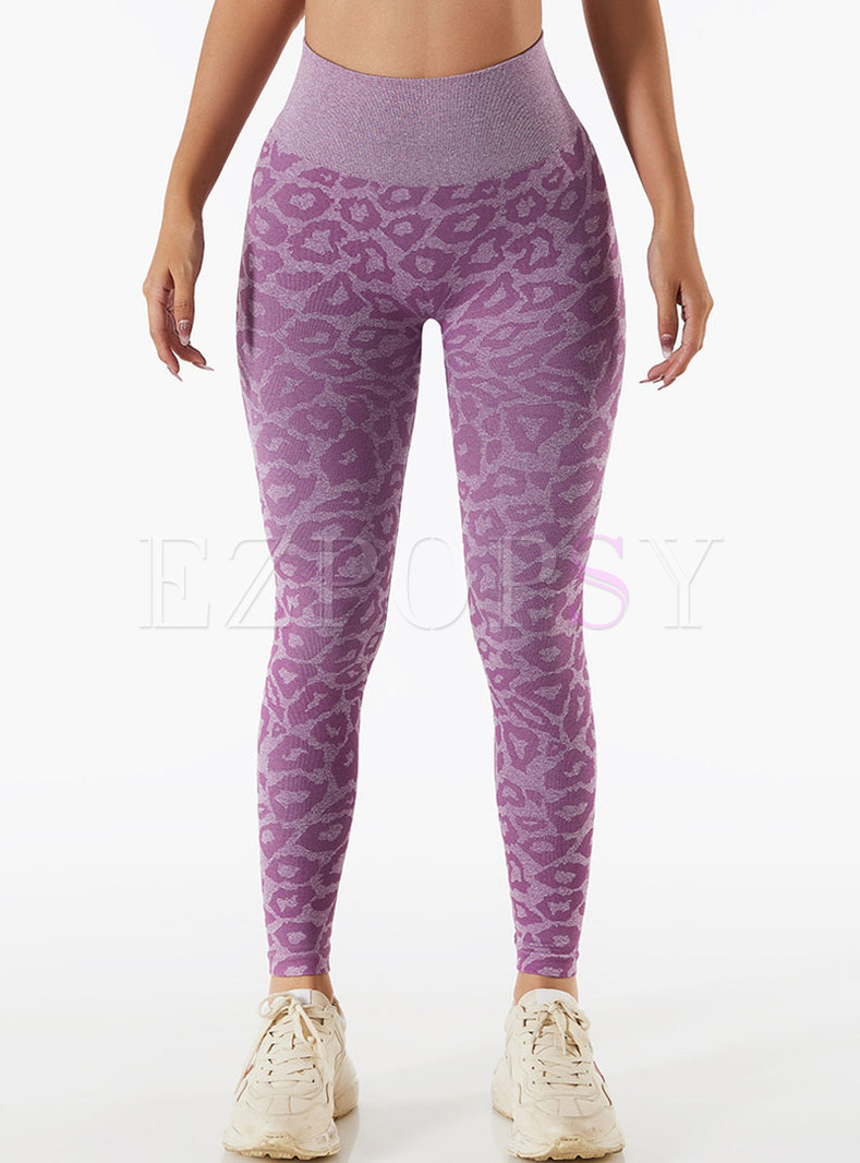 High Waisted Leopard Tight Yoga Pants