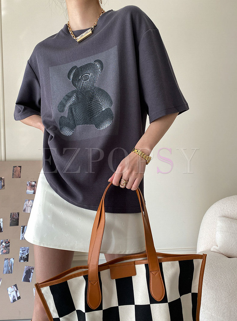 Women Casual Short Sleeve Loose T-shirt